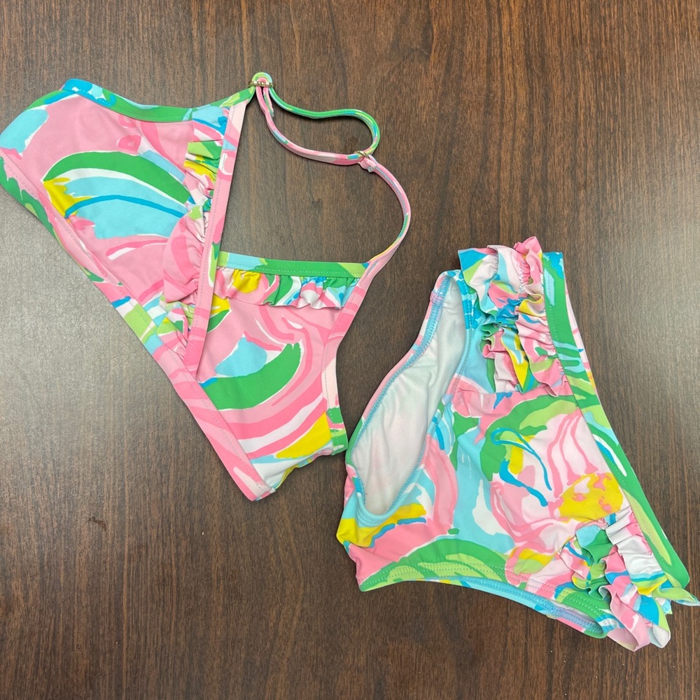 Lilly Pulitzer Pink and Green Swimwear